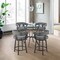 Armen Living Naomi and Lorin 5-Piece Counter Height Dining Set in Black Metal and Gray Faux Leather SETNMLRGRBL5 - alternate 5